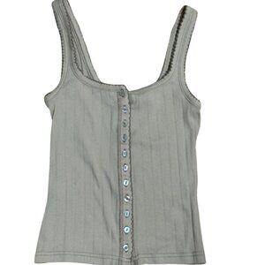 NWOT Free People Intimately End Game Pointelle Tank in Soft Beige - Size XS